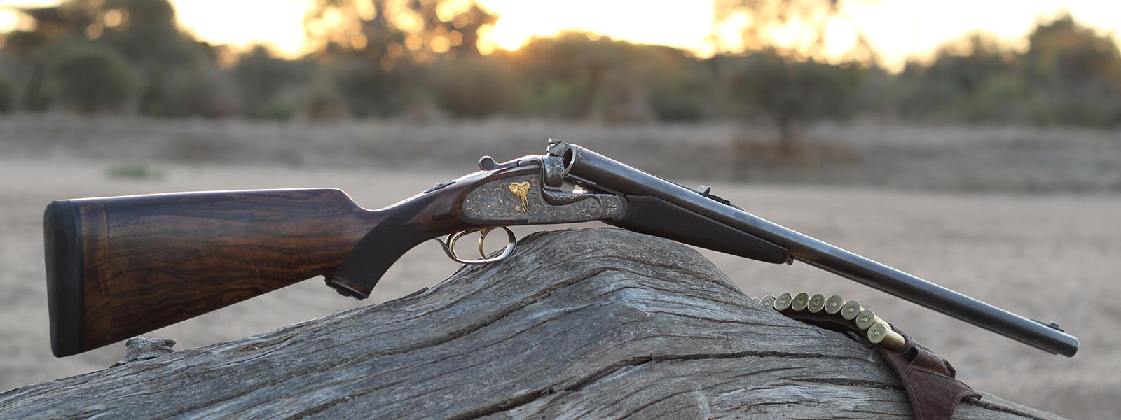 Dale Desfountain's gun in the African bush